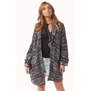 Free People Hidden Snowflake Cardigan Wool M